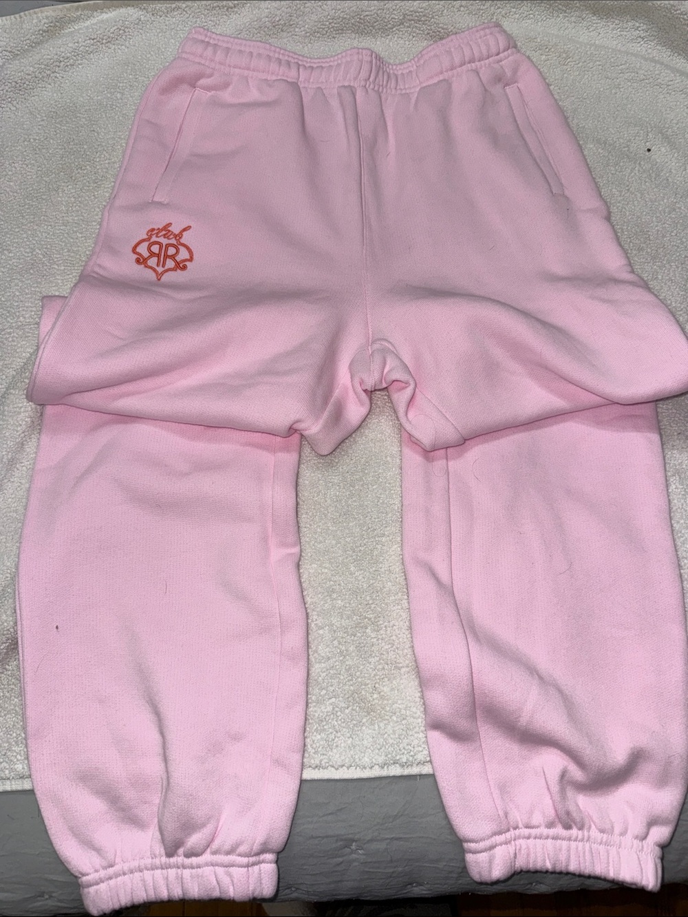 Pink Roller Rabbit Sweatpants with Embroidered Logo